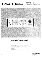 Rotel-RA-810 - Owners manual 